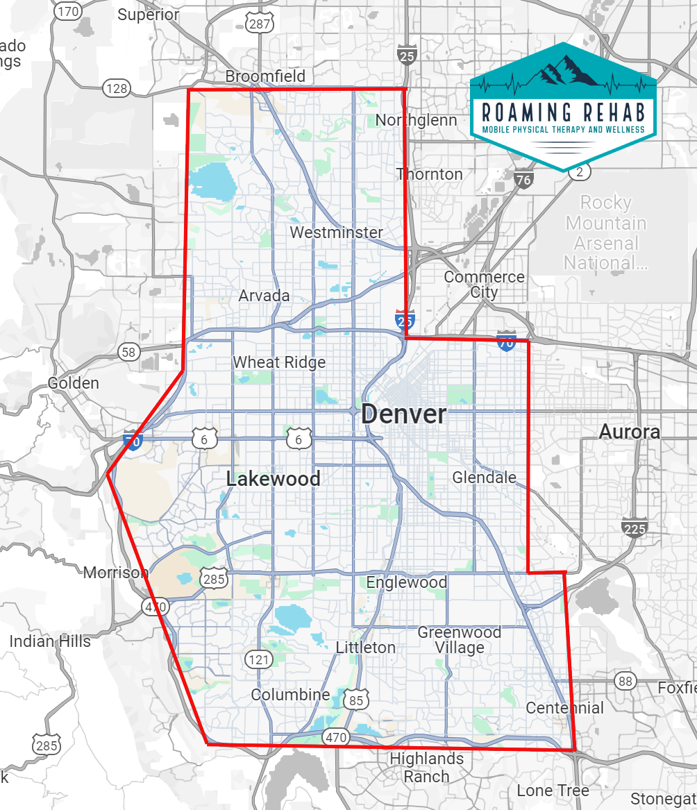 Roaming Rehab Denver Metro Area Coverage Map